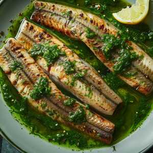 smoked eel with green sauce smoked eel with green sauce