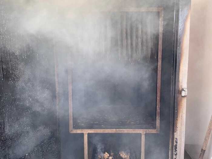 smoked eel in the smoker smoked eel in the smoker